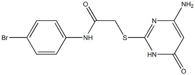 2-[(4-amino-6-oxo-1,6-dihydropyrimidin-2-yl)sulfanyl]-N-(4-bromophenyl)acetamide Struktur