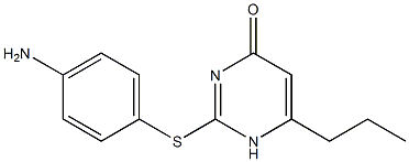 2-[(4-aminophenyl)sulfanyl]-6-propyl-1,4-dihydropyrimidin-4-one Struktur