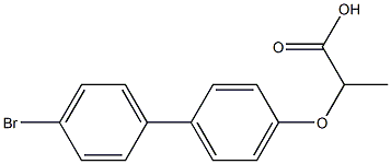 2-[(4'-bromo-1,1'-biphenyl-4-yl)oxy]propanoic acid Struktur