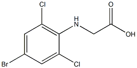 2-[(4-bromo-2,6-dichlorophenyl)amino]acetic acid Struktur