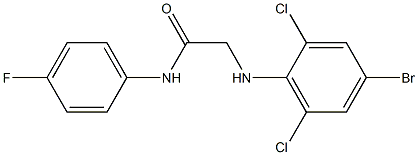 2-[(4-bromo-2,6-dichlorophenyl)amino]-N-(4-fluorophenyl)acetamide Struktur