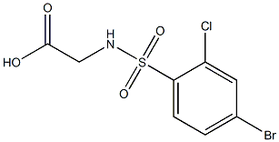 2-[(4-bromo-2-chlorobenzene)sulfonamido]acetic acid Struktur