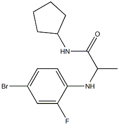 2-[(4-bromo-2-fluorophenyl)amino]-N-cyclopentylpropanamide Struktur