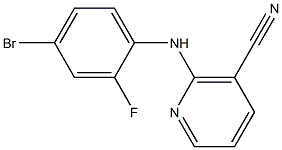 2-[(4-bromo-2-fluorophenyl)amino]nicotinonitrile Struktur