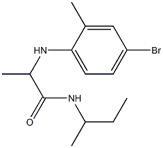 2-[(4-bromo-2-methylphenyl)amino]-N-(butan-2-yl)propanamide Struktur