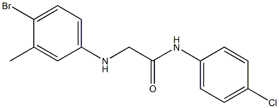 2-[(4-bromo-3-methylphenyl)amino]-N-(4-chlorophenyl)acetamide Struktur