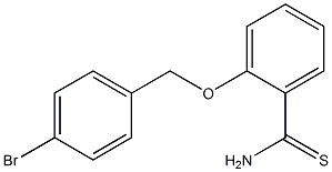 2-[(4-bromobenzyl)oxy]benzenecarbothioamide Struktur