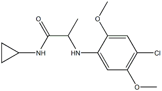 2-[(4-chloro-2,5-dimethoxyphenyl)amino]-N-cyclopropylpropanamide Struktur