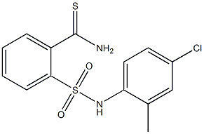 2-[(4-chloro-2-methylphenyl)sulfamoyl]benzene-1-carbothioamide Struktur