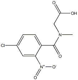 2-[(4-chloro-2-nitrophenyl)-N-methylformamido]acetic acid Struktur