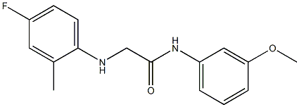 2-[(4-fluoro-2-methylphenyl)amino]-N-(3-methoxyphenyl)acetamide Struktur