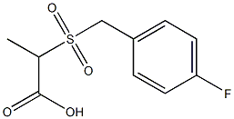 2-[(4-fluorobenzyl)sulfonyl]propanoic acid Struktur