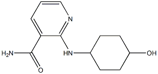 2-[(4-hydroxycyclohexyl)amino]pyridine-3-carboxamide Struktur