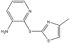 2-[(4-methyl-1,3-thiazol-2-yl)sulfanyl]pyridin-3-amine Struktur