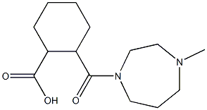 2-[(4-methyl-1,4-diazepan-1-yl)carbonyl]cyclohexane-1-carboxylic acid Struktur