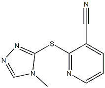 2-[(4-methyl-4H-1,2,4-triazol-3-yl)sulfanyl]pyridine-3-carbonitrile Struktur