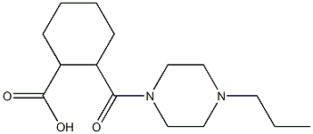 2-[(4-propylpiperazin-1-yl)carbonyl]cyclohexanecarboxylic acid Struktur