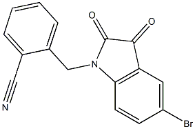 2-[(5-bromo-2,3-dioxo-2,3-dihydro-1H-indol-1-yl)methyl]benzonitrile Struktur