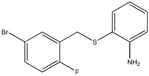 2-[(5-bromo-2-fluorobenzyl)thio]aniline Struktur