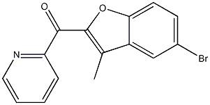 2-[(5-bromo-3-methyl-1-benzofuran-2-yl)carbonyl]pyridine Struktur