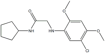 2-[(5-chloro-2,4-dimethoxyphenyl)amino]-N-cyclopentylacetamide Struktur