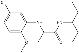 2-[(5-chloro-2-methoxyphenyl)amino]-N-(pentan-3-yl)propanamide Struktur