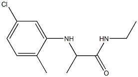 2-[(5-chloro-2-methylphenyl)amino]-N-ethylpropanamide Struktur