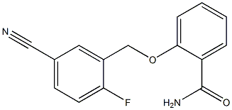 2-[(5-cyano-2-fluorobenzyl)oxy]benzamide Struktur