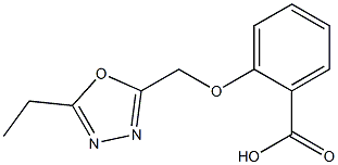 2-[(5-ethyl-1,3,4-oxadiazol-2-yl)methoxy]benzoic acid Struktur