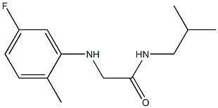 2-[(5-fluoro-2-methylphenyl)amino]-N-(2-methylpropyl)acetamide Struktur