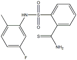 2-[(5-fluoro-2-methylphenyl)sulfamoyl]benzene-1-carbothioamide Struktur