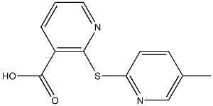 2-[(5-methylpyridin-2-yl)thio]nicotinic acid Struktur