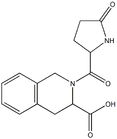 2-[(5-oxopyrrolidin-2-yl)carbonyl]-1,2,3,4-tetrahydroisoquinoline-3-carboxylic acid Struktur