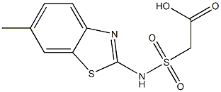 2-[(6-methyl-1,3-benzothiazol-2-yl)sulfamoyl]acetic acid Struktur