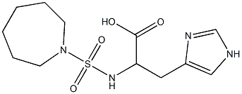 2-[(azepane-1-sulfonyl)amino]-3-(1H-imidazol-4-yl)propanoic acid Struktur