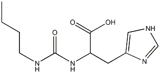 2-[(butylcarbamoyl)amino]-3-(1H-imidazol-4-yl)propanoic acid Struktur