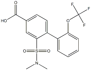 2-[(dimethylamino)sulfonyl]-2'-(trifluoromethoxy)-1,1'-biphenyl-4-carboxylic acid Struktur