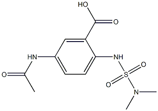 2-[(dimethylsulfamoyl)amino]-5-acetamidobenzoic acid Struktur