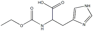 2-[(ethoxycarbonyl)amino]-3-(1H-imidazol-4-yl)propanoic acid Struktur