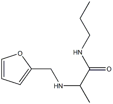 2-[(furan-2-ylmethyl)amino]-N-propylpropanamide Struktur