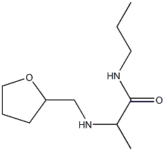 2-[(oxolan-2-ylmethyl)amino]-N-propylpropanamide Struktur