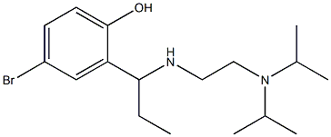 2-[1-({2-[bis(propan-2-yl)amino]ethyl}amino)propyl]-4-bromophenol Struktur