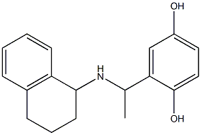 2-[1-(1,2,3,4-tetrahydronaphthalen-1-ylamino)ethyl]benzene-1,4-diol Struktur