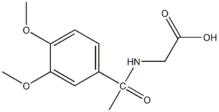 2-[1-(3,4-dimethoxyphenyl)acetamido]acetic acid Struktur