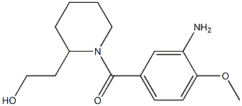 2-[1-(3-amino-4-methoxybenzoyl)piperidin-2-yl]ethanol Struktur