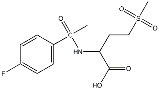 2-[1-(4-fluorophenyl)acetamido]-4-methanesulfonylbutanoic acid Struktur