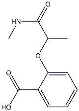 2-[1-(methylcarbamoyl)ethoxy]benzoic acid Struktur