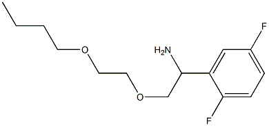 2-[1-amino-2-(2-butoxyethoxy)ethyl]-1,4-difluorobenzene Struktur