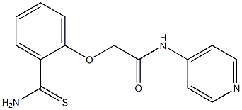 2-[2-(aminocarbonothioyl)phenoxy]-N-pyridin-4-ylacetamide Struktur