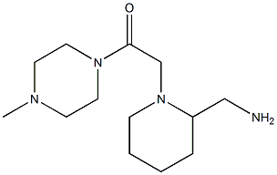 2-[2-(aminomethyl)piperidin-1-yl]-1-(4-methylpiperazin-1-yl)ethan-1-one Struktur